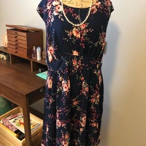 Torrid size 1 cut out back floral dress